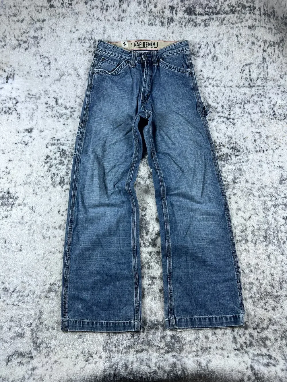 Vintage Gap Denim Jeans Boys 26x28 Blue Loose Fit Utility Medium Wash Classic